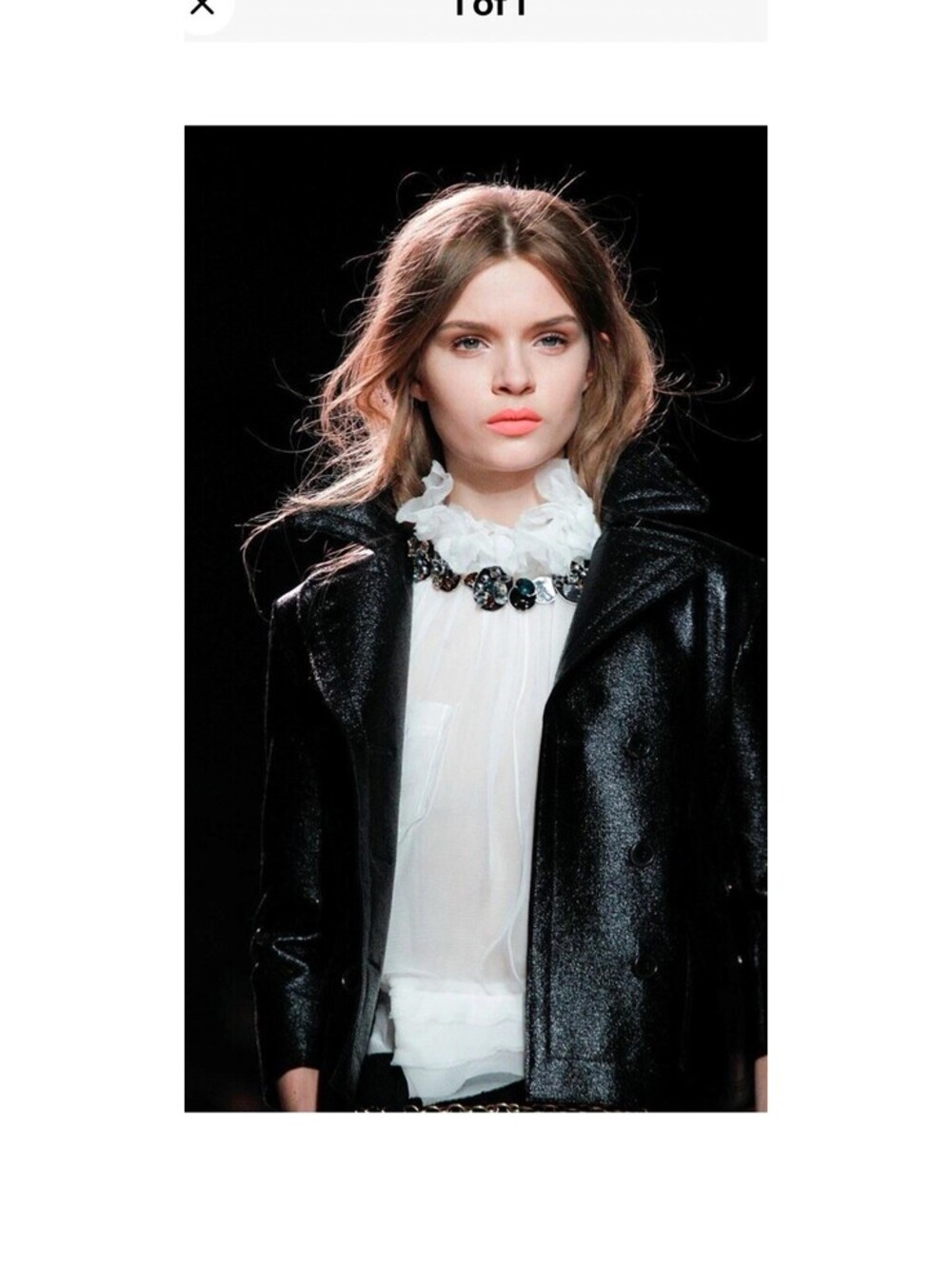 Nina Ricci  Runway 100%Laine Wool Black Blazer Jacket Size 40 ( US 10 ) NEW